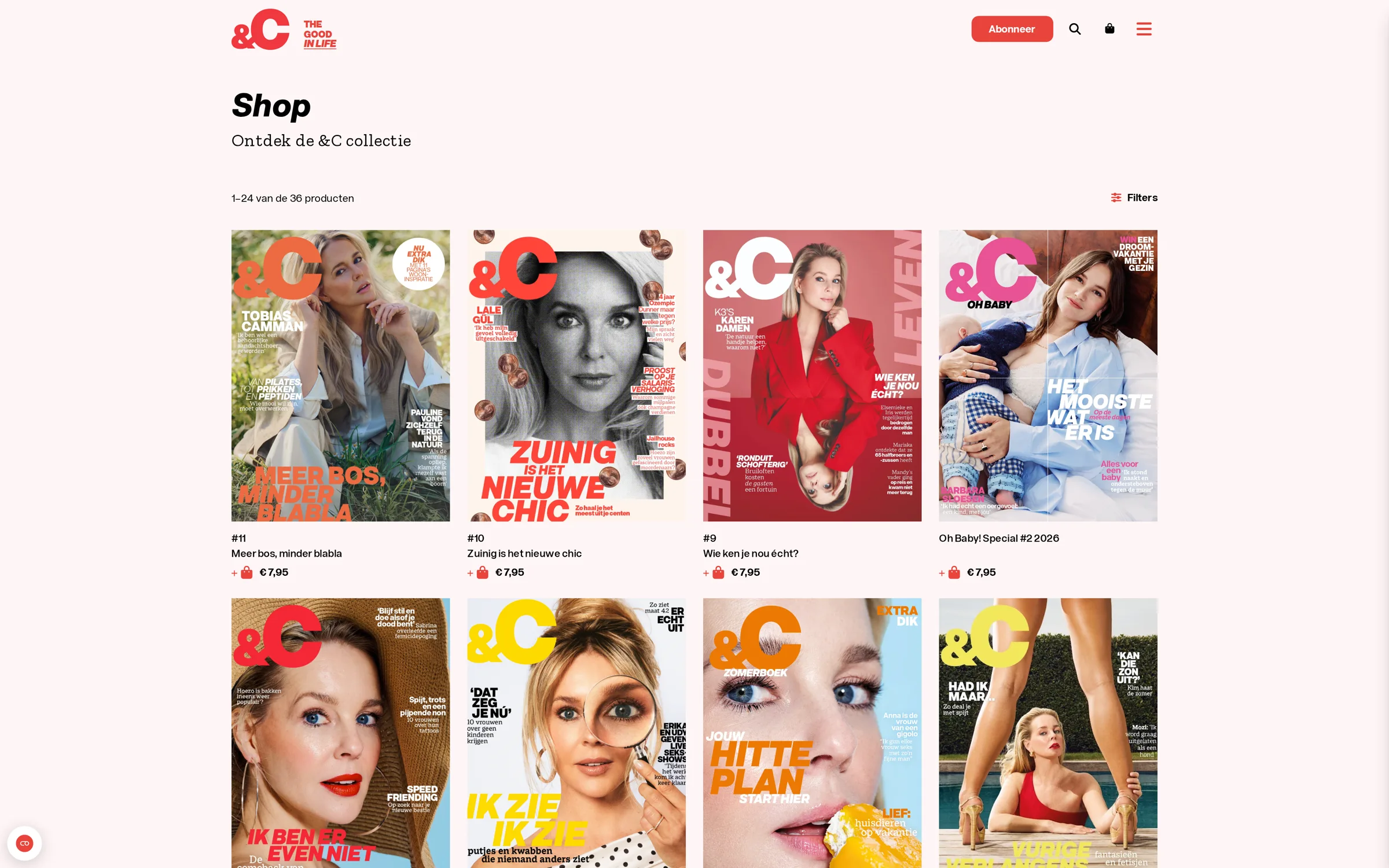 De &C-shop met losse edities van het magazine