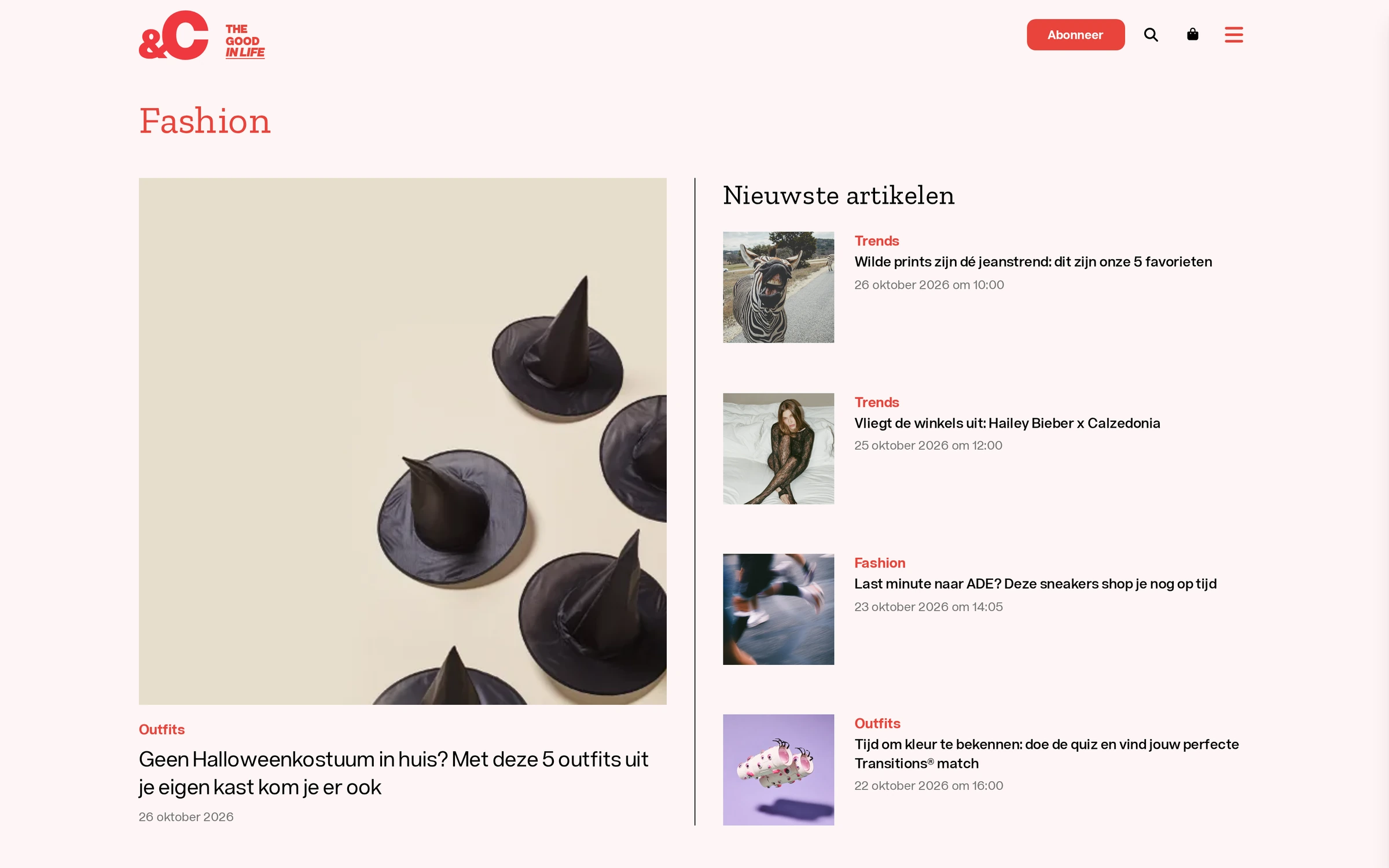 Fashion-overzicht op andc.tv met de nieuwste artikelen